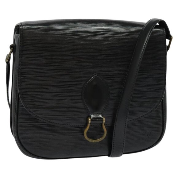 LOUIS VUITTON Epi Saint Cloud GM Shoulder Bag Black Noir M52192 LV Auth 116788 - Picture 1 of 16
